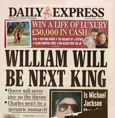 Daily Express headline that made Charles VERY ANGRY